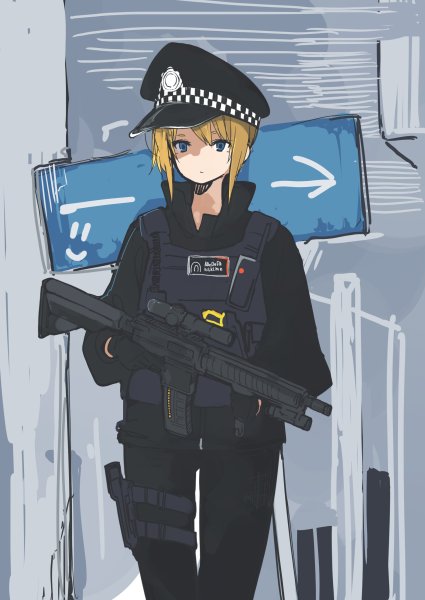 Аниме парень полицейский