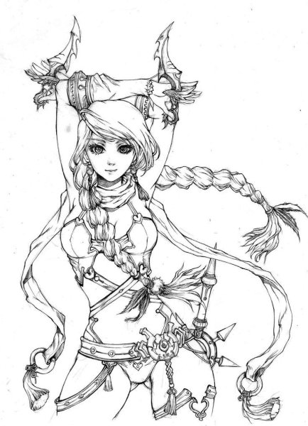 Раскраски для девочек фэнтези