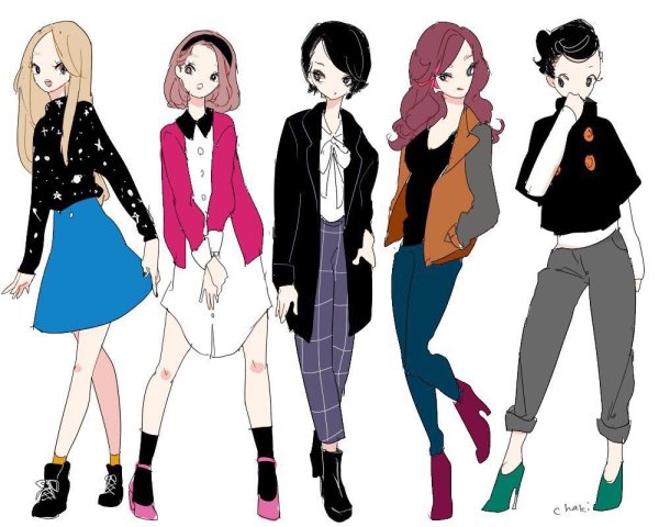 Рисовка одежды для девушек