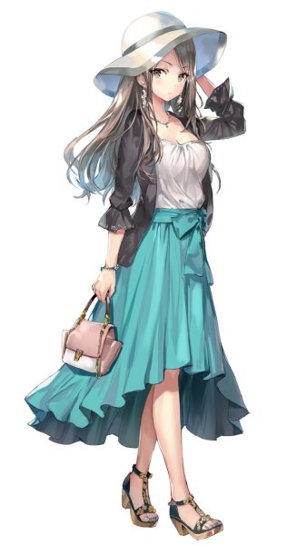 Девушки в стильной одежде аниме