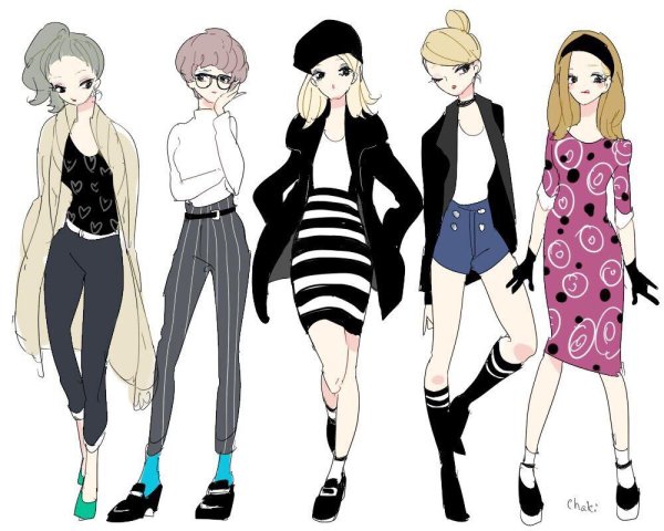 Модная одежда в стиле аниме