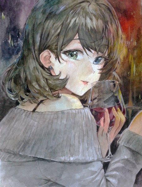 Аниме акварелью