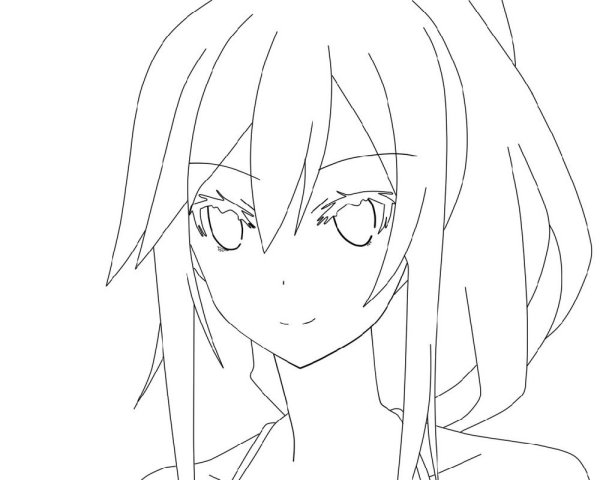 Контур для рисования аниме