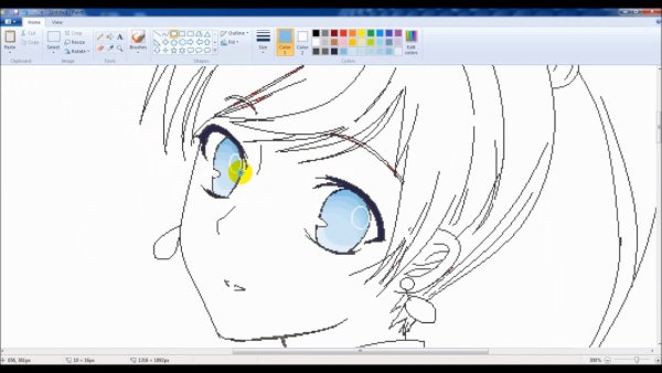 Рисунки в паинте аниме