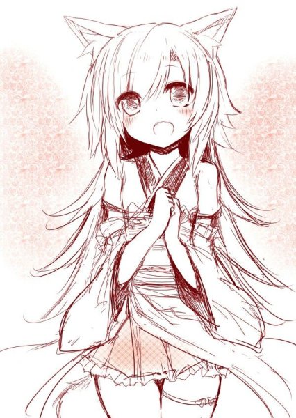 Раскраски аниме девочек с ушками