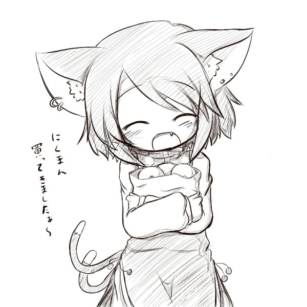 Девочка с ушками рисунок