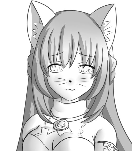Милые неко тян для срисовки