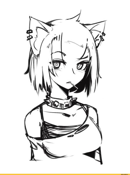 Раскраски аниме неко