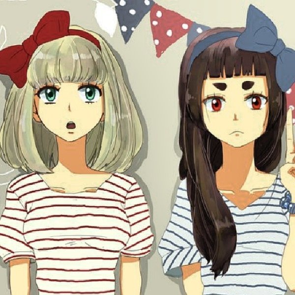 Две лучшие подруги аниме