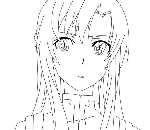 Асуна для срисовки