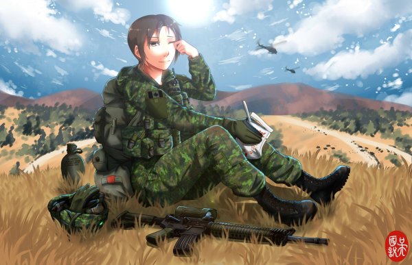 Аниме солдат