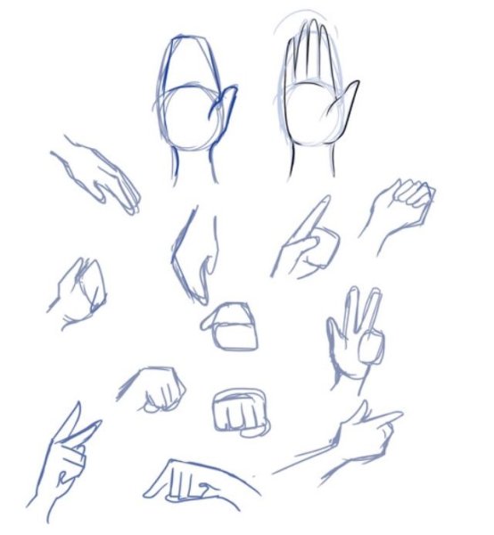 Руки для рисования аниме