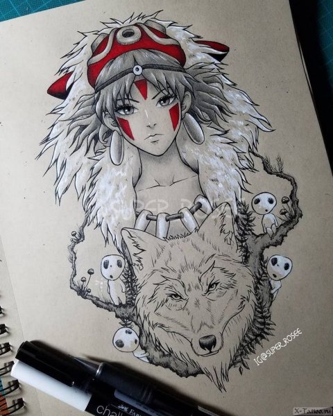 Принцесса Мононоке Tattoo