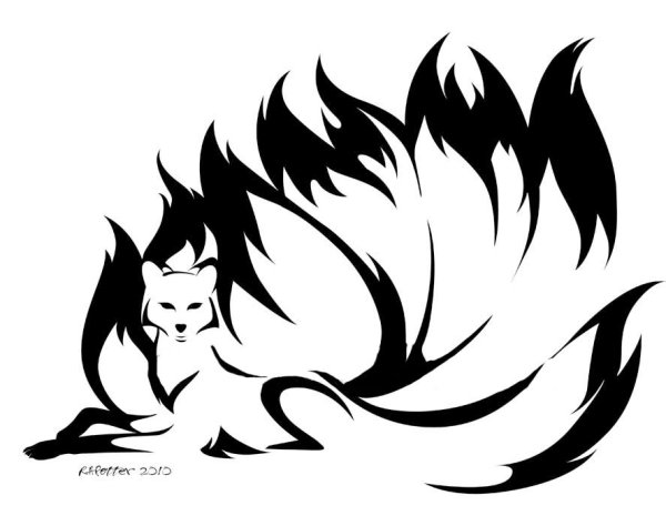 Кицунэ трайбл тату