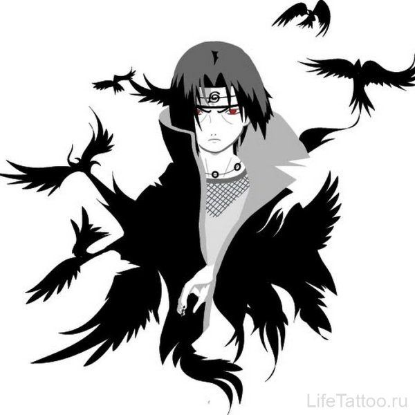 Итачи Учиха ворон