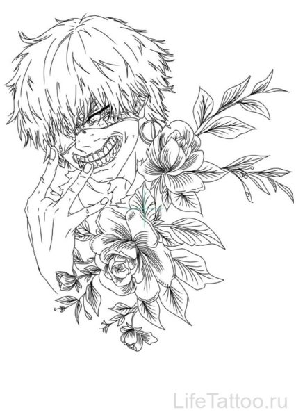 Раскраски аниме Токийский гуль