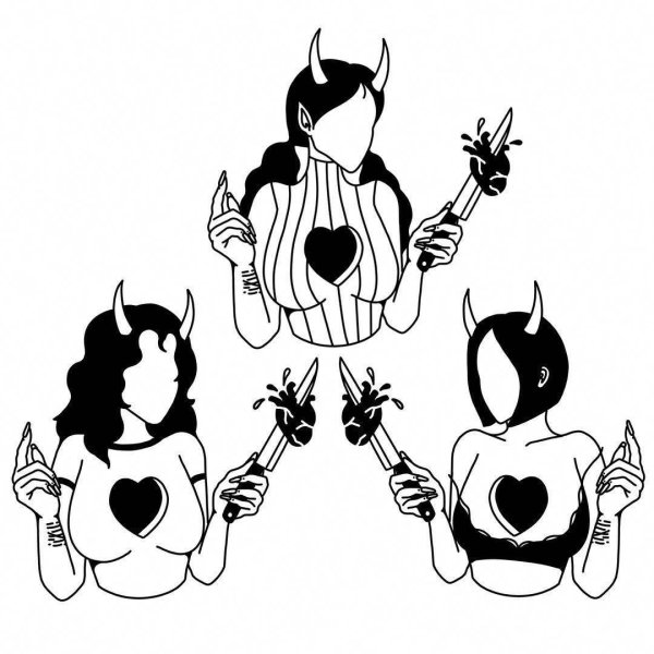 Мультяшные тату черно белые