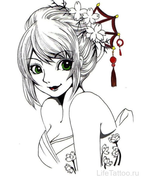 Аниме тату эскизы