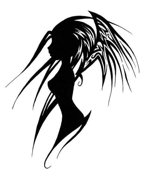 Ангел тату эскиз