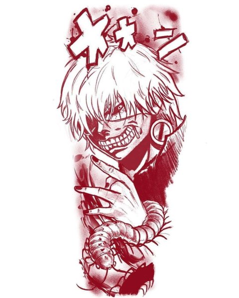 Татуировки в стиле аниме эскизы