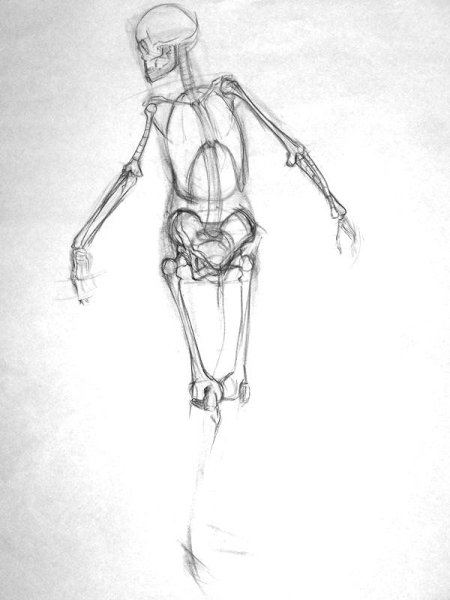 Скелет целует девушку