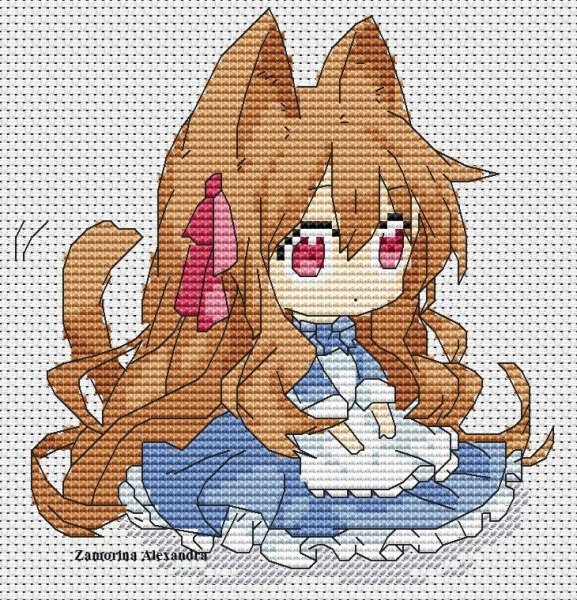 Вышивка крестом аниме персонажей