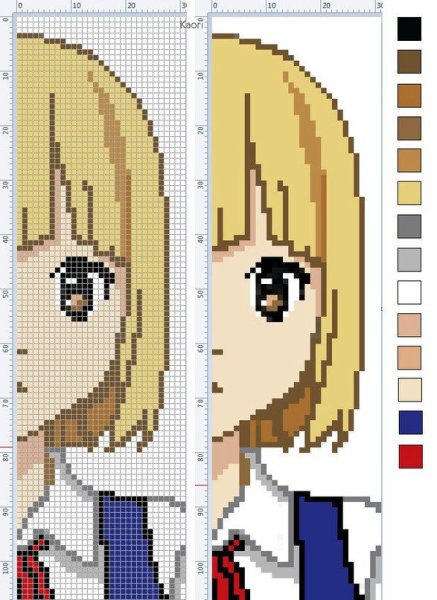 Вышивка крестом аниме