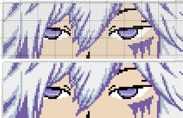 Аниме вышивка