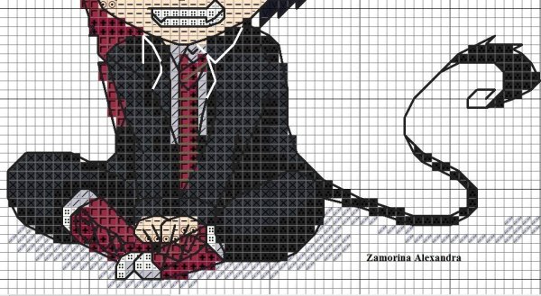 Аниме вышивка крестиком маленькая