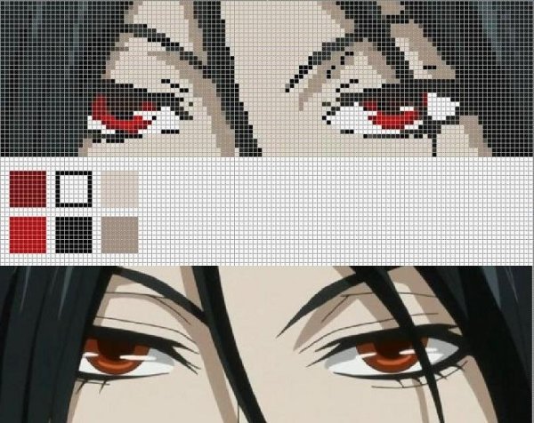 Аниме крестиком