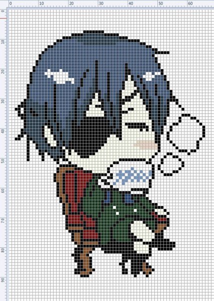 Аниме вышивка