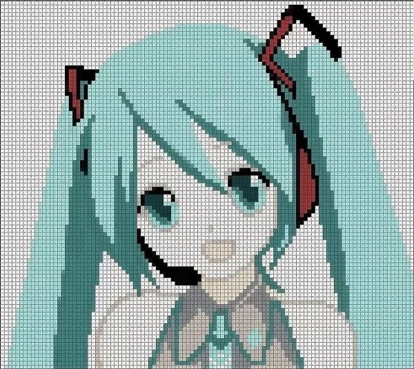 Вышивка крестом аниме персонажей