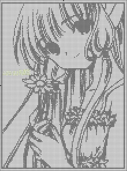 Вышивание крестом аниме