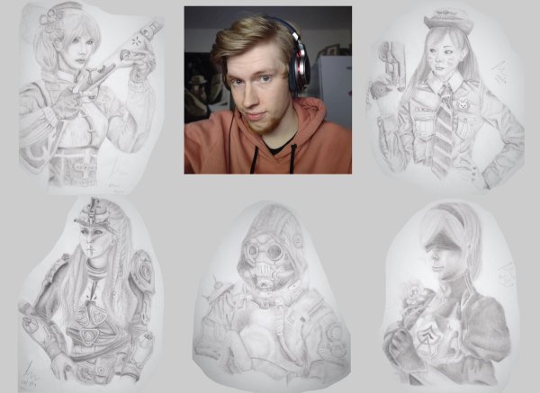 Рисованные иллюстрации косплей