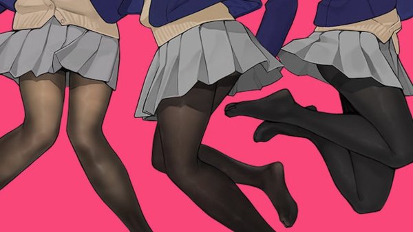 Аниме в капроновых колготках