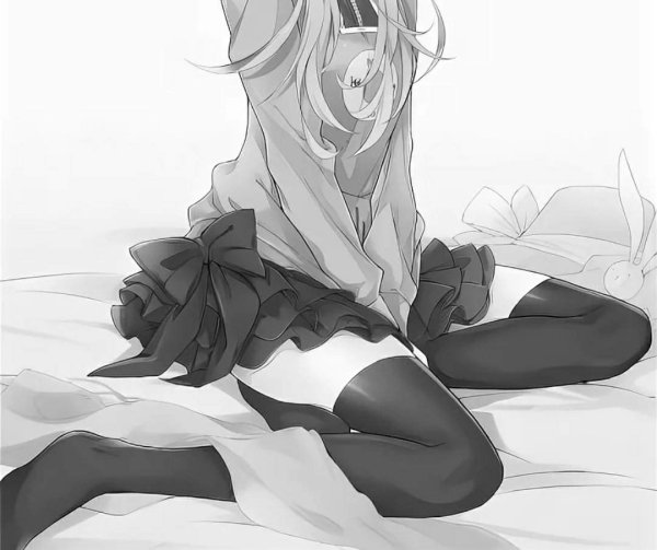 Аниме чулки чб