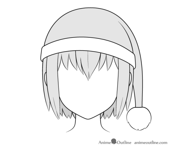 Набросок шапки аниме