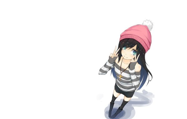 Аниме шапка черно белая