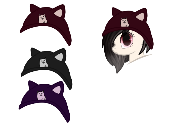 Девушки аниме в шапочках