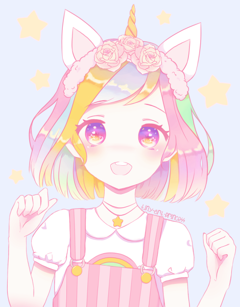 Аниме Единорог девушка