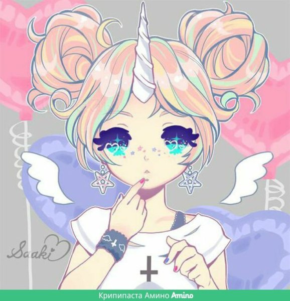 Кавайная девочка Единорог