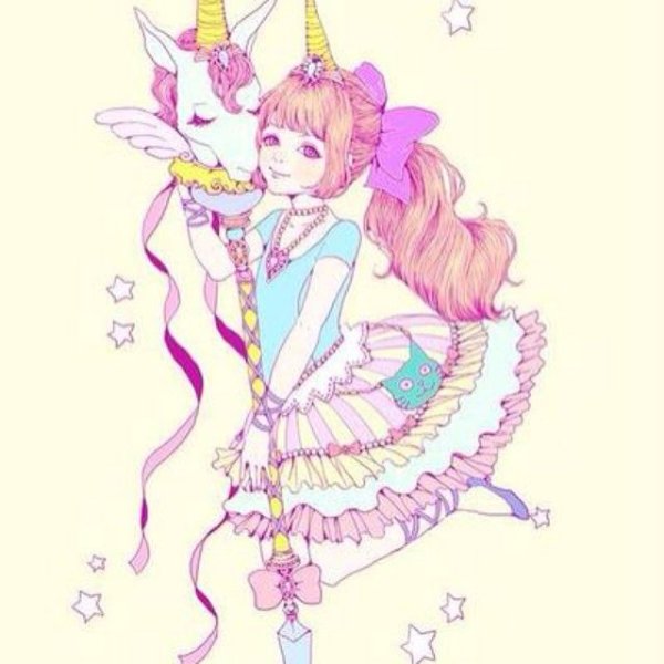 Девочка в костюме единорога аниме