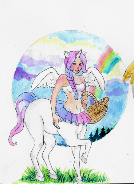 Срисовать единорога аниме
