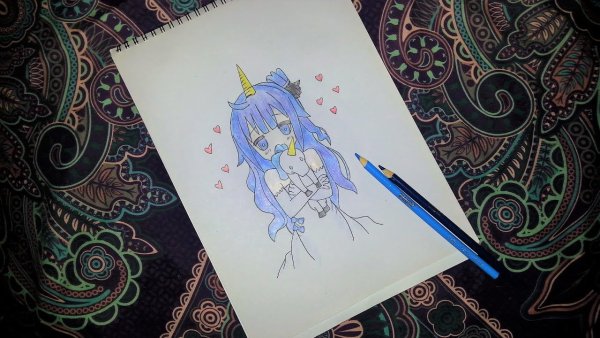 Срисовать единорога аниме