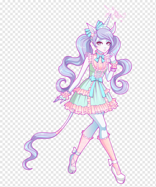 Единорог рисунок аниме