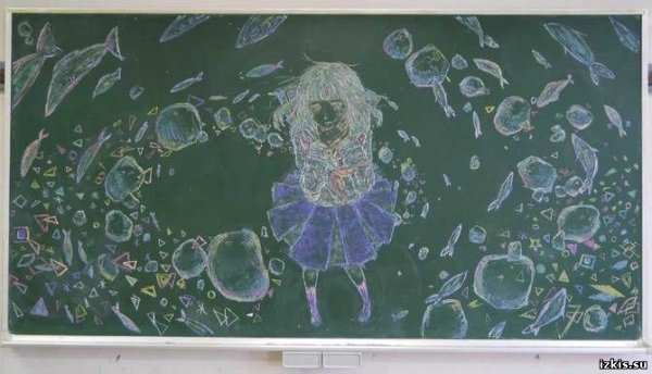 Аниме на доске мелом