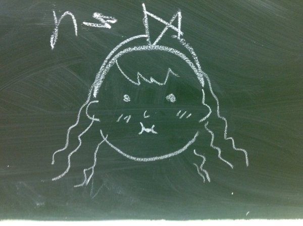 Портрет мелом на доске