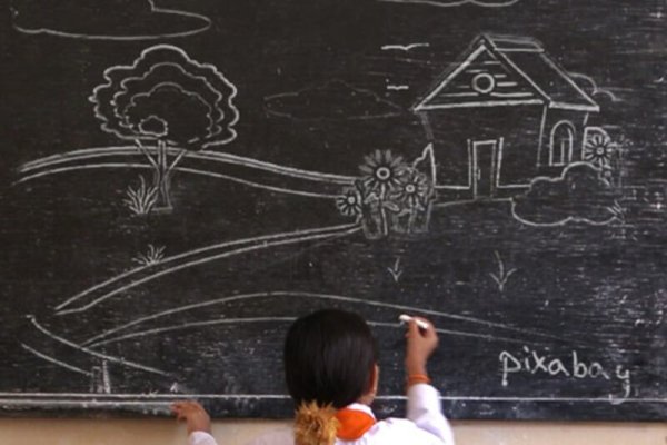 Простые рисунки мелом