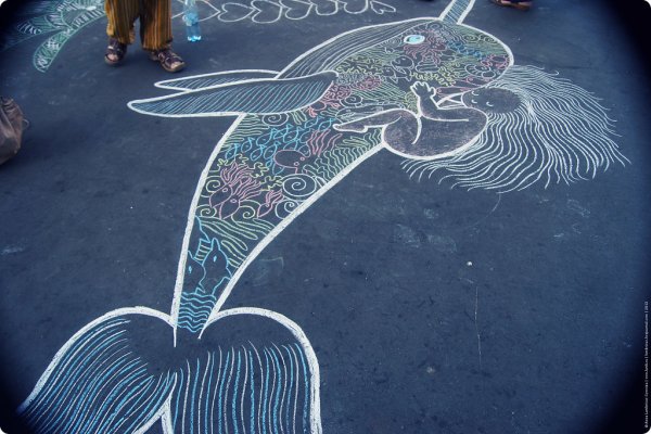 Интересные рисунки мелом