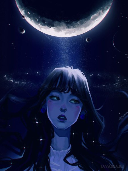 Лунная девушка арт